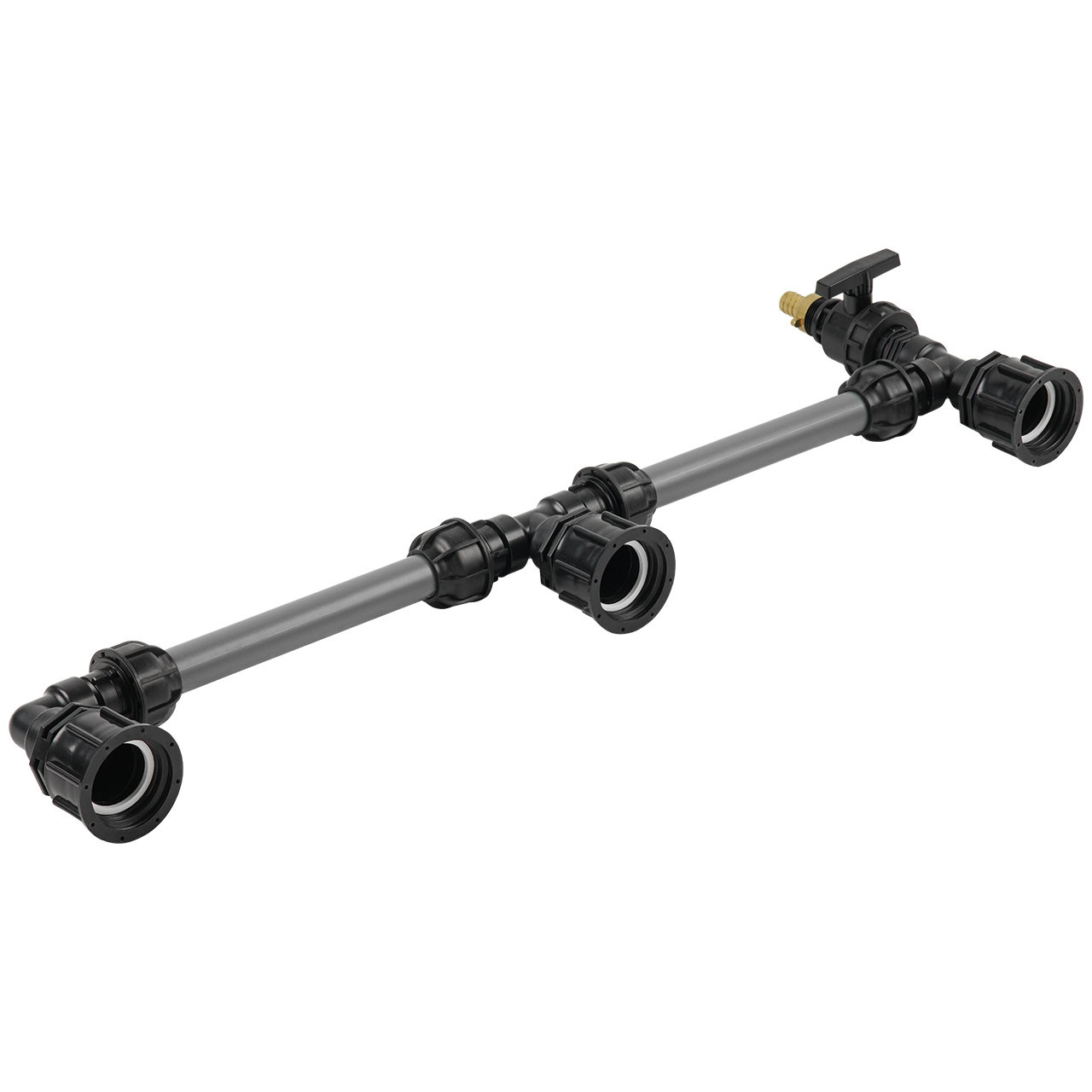 IBC Adapter S60x6 - 3 IBC nebeneinander Tankverbindung 32mm Rohr