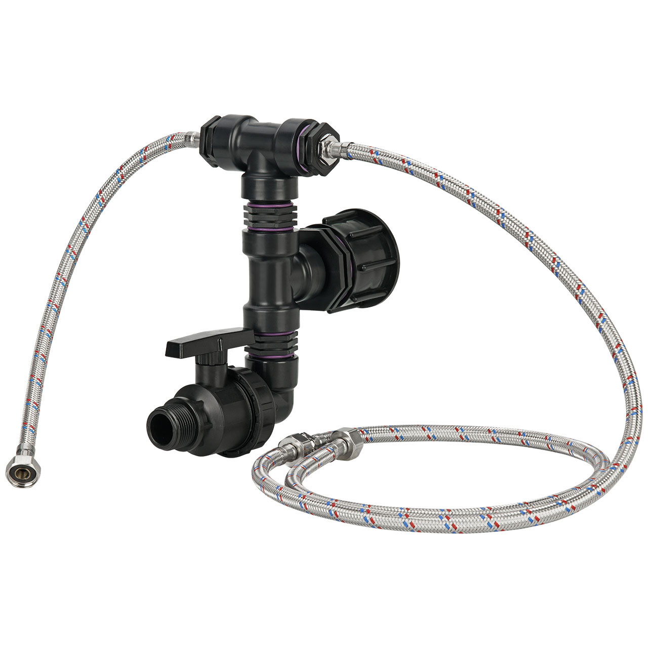 IBC Adapter S60x6 - Anschlussset für Doppel-Traenke 1