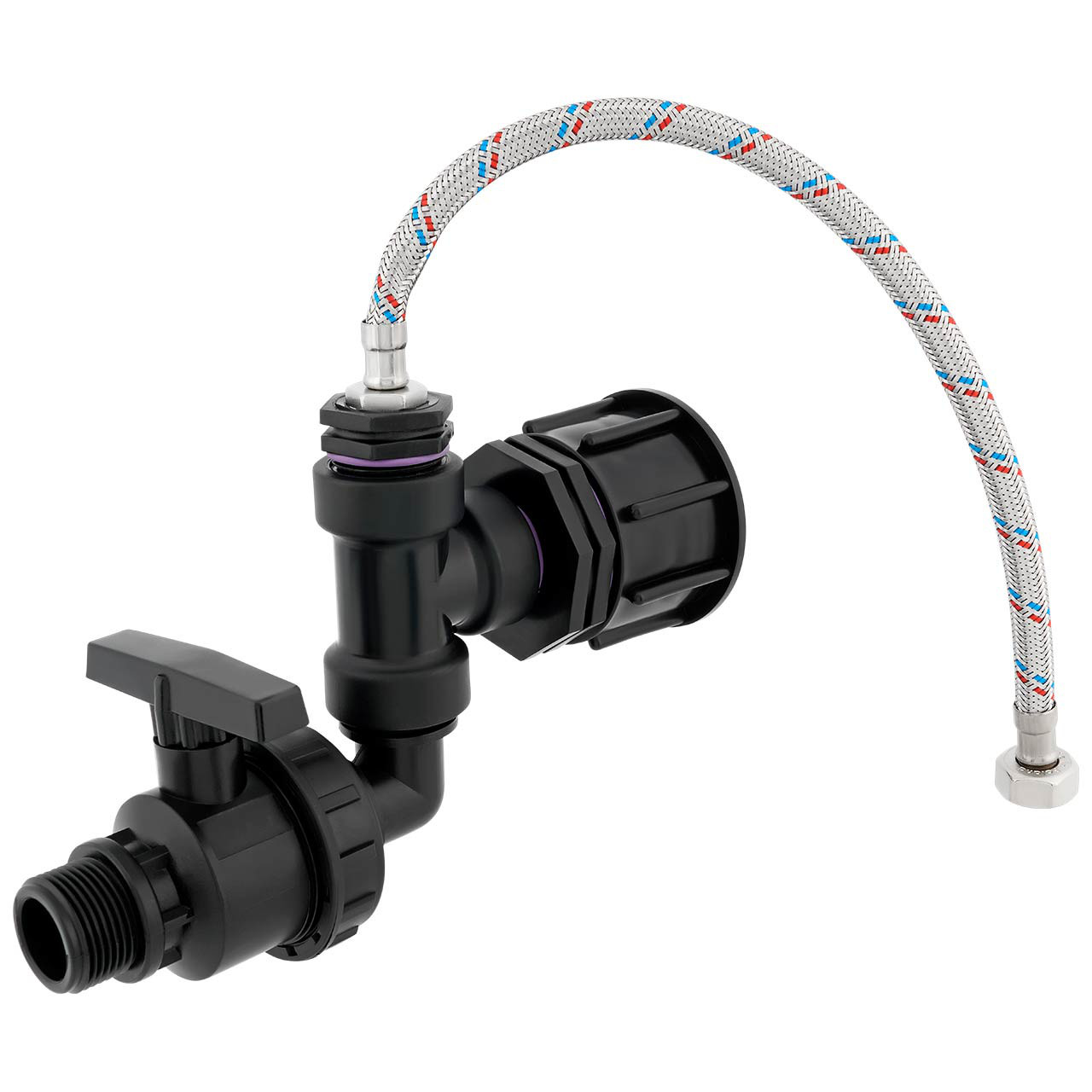 IBC Adapter S60x6 - Anschlußset + Ablasshahn für Pferdetränke