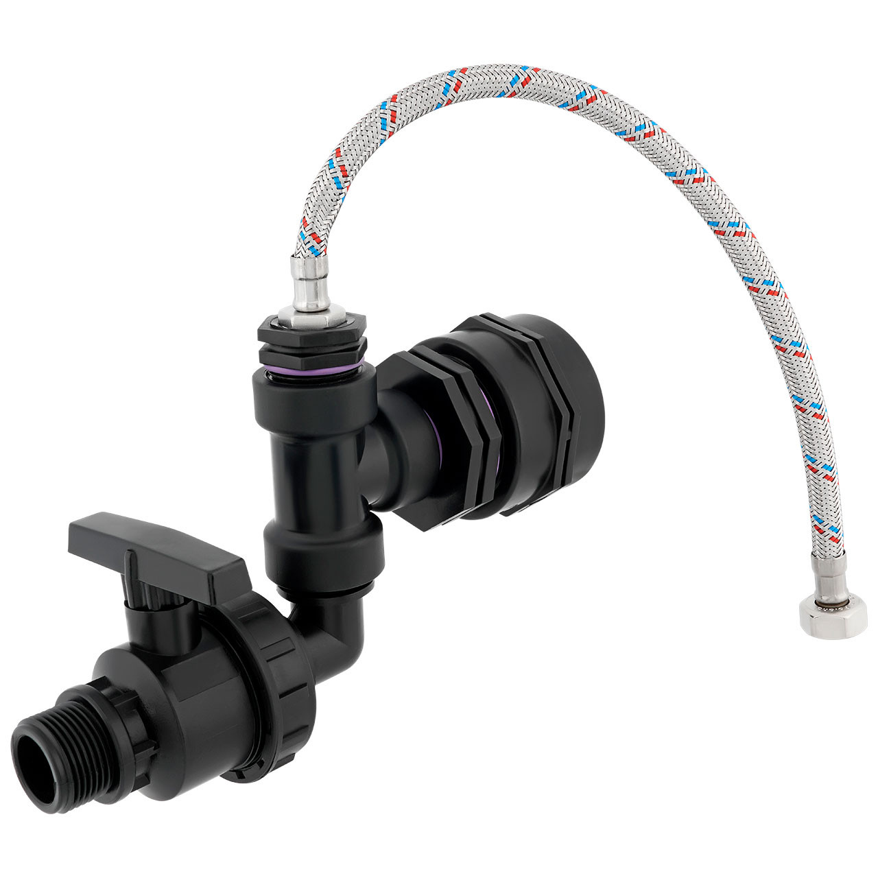 IBC Adapter 2" BSP - Anschlußset + Ablasshahn für Pferdetränke