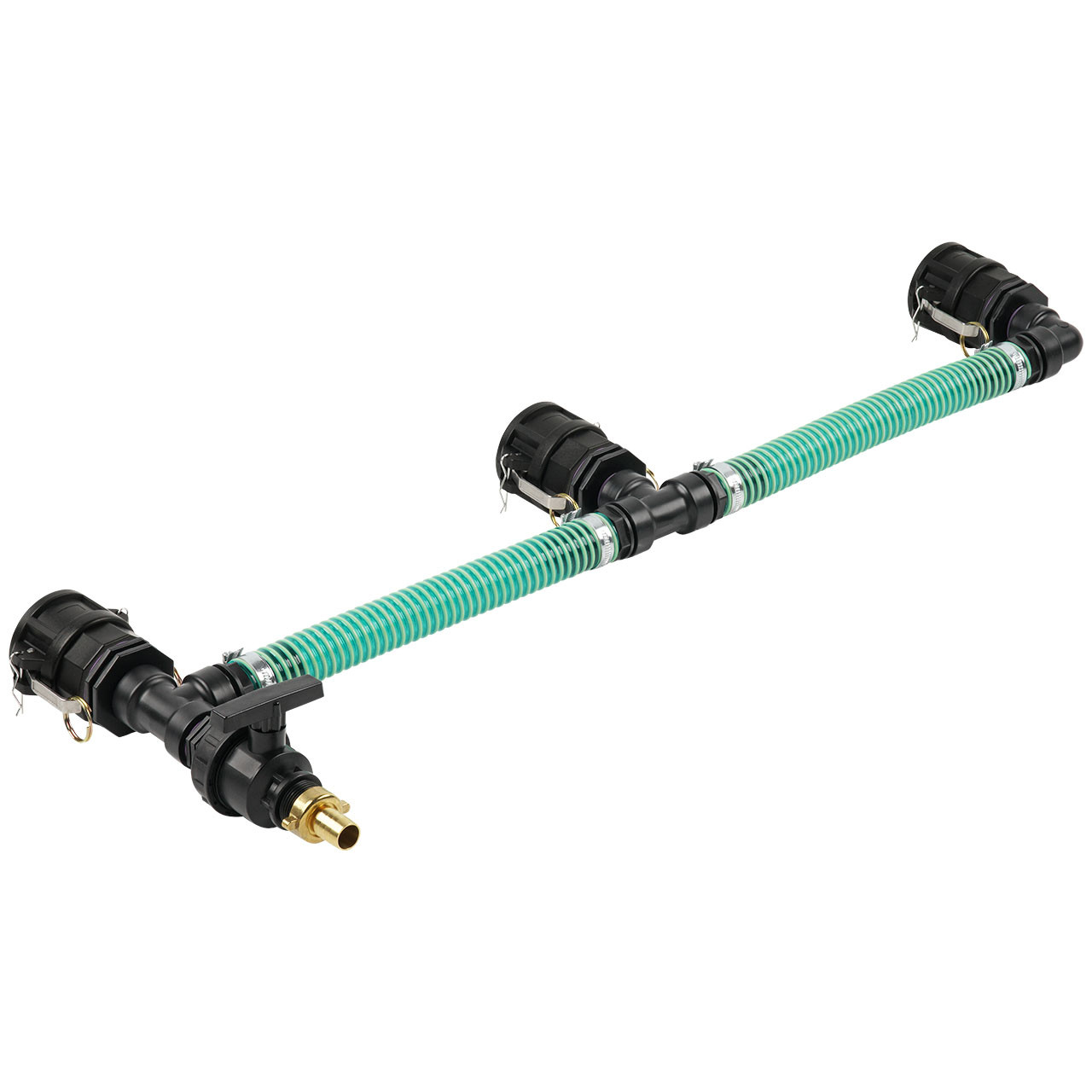 IBC Adapter 2" Camlock Dose - 3 IBC nebeneinander Tankverbindung 32mm Schlauch