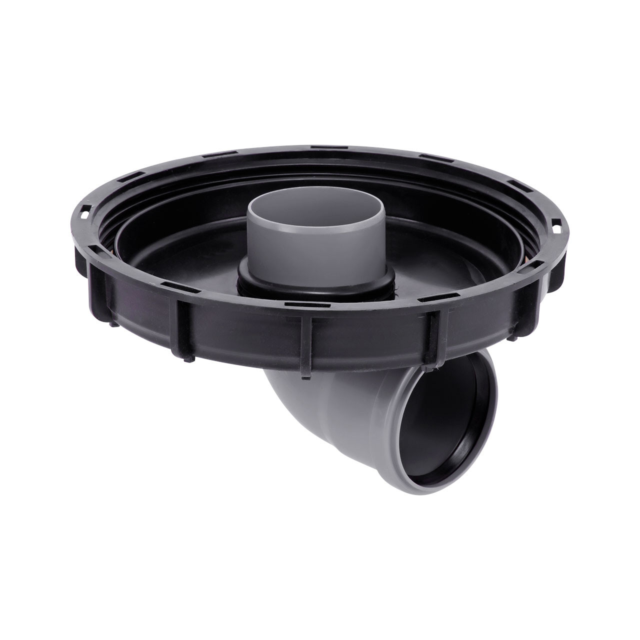 IBC Deckel Einlauf mit HT-Bogen DN 225 DN 75