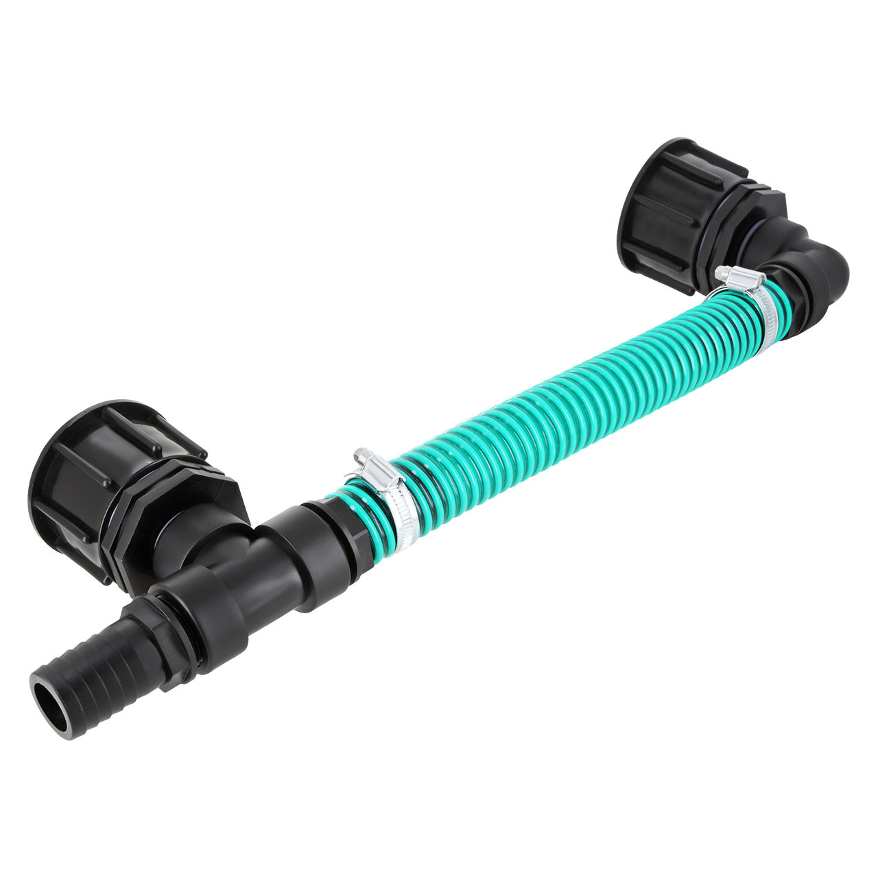 IBC Adapter S60x6 - 2 IBC nebeneinander Sparset Tankverbindung 32mm Schlauch