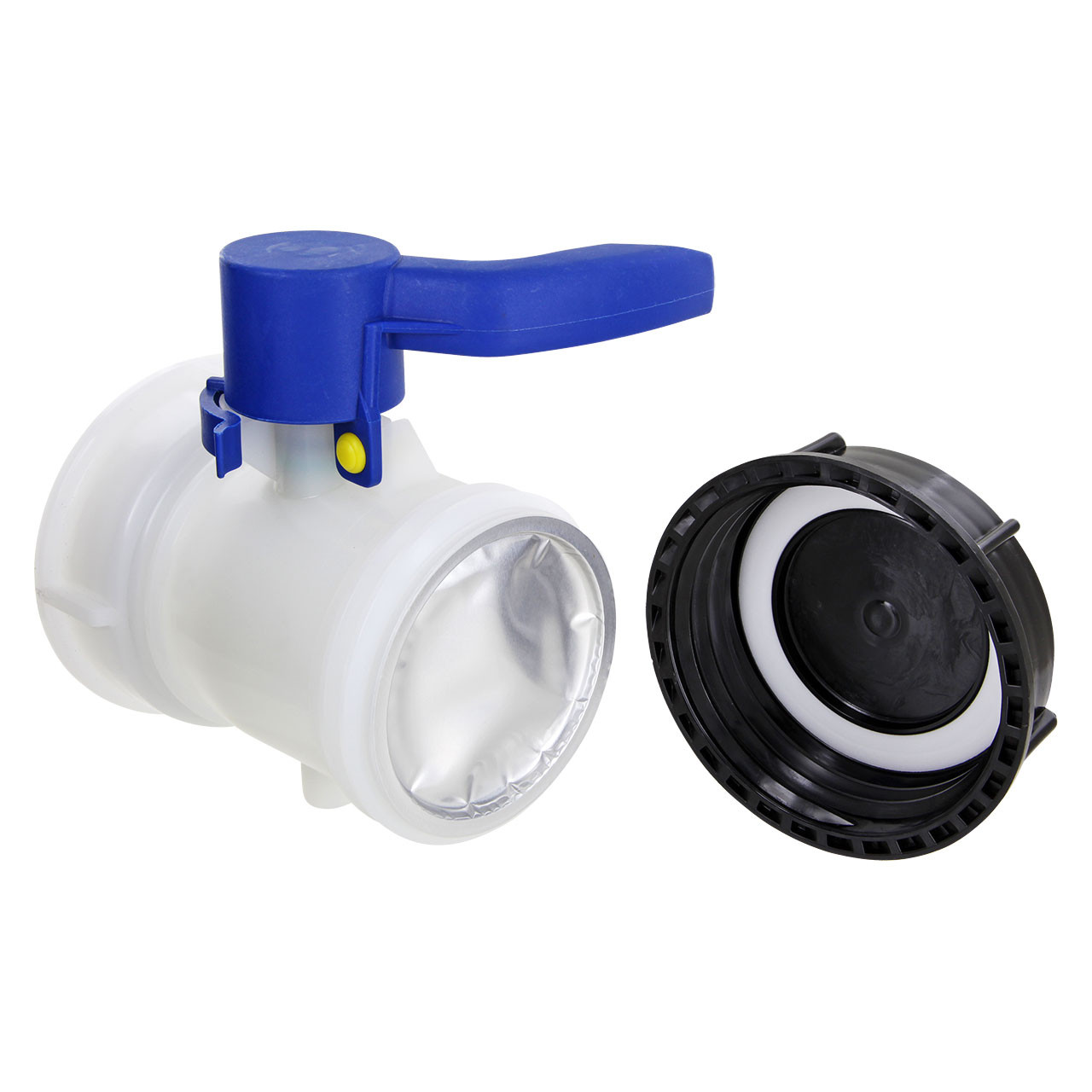 IBC Klappenhahn S100x8 (100mm) ETFE DN80