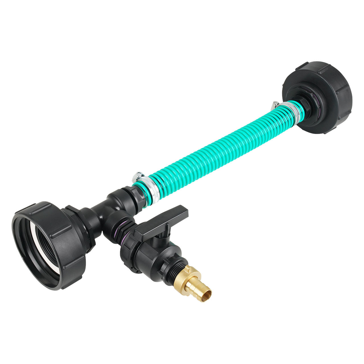 IBC Adapter S100x8 - 2 IBC gegenüber Tankverbindung 32mm Schlauch