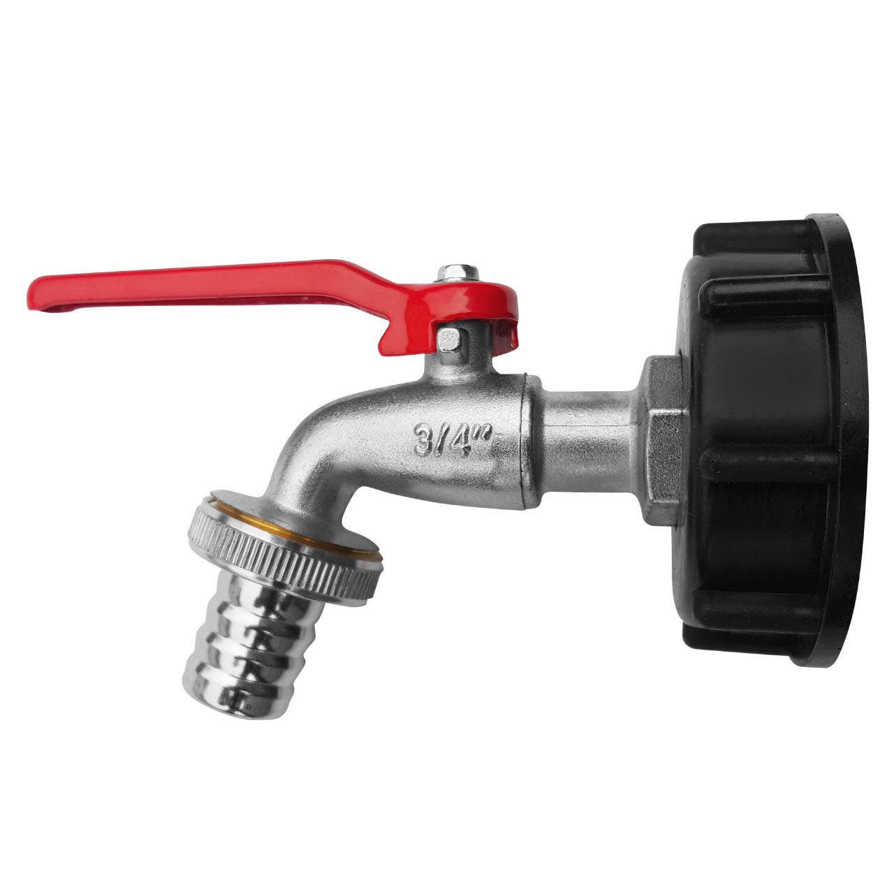 IBC Container Adapter S60x6 (60mm) Grobgewinde DN 50 - 3/4" Kugelhahn Auslaufventil Regenwassertanks