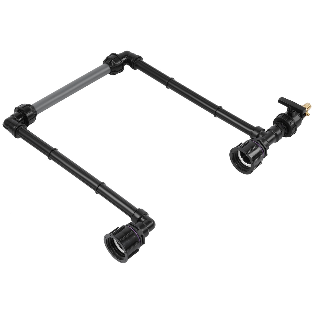 IBC Adapter S60x6 - 2 IBC hintereinander Tankverbindung 32mm Rohr