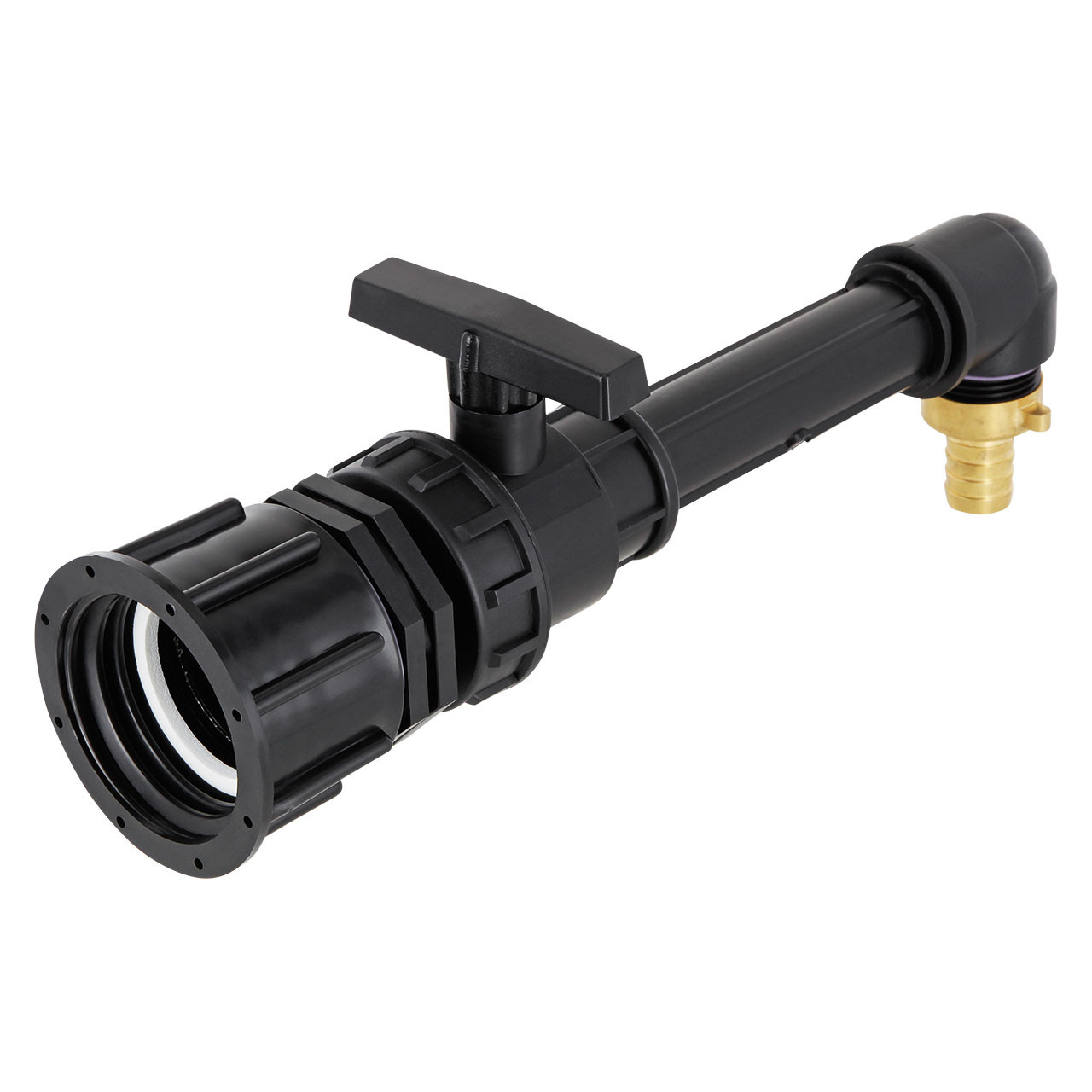 IBC Adapter S60x6 - 1" Kugelhahn Extra-Lang