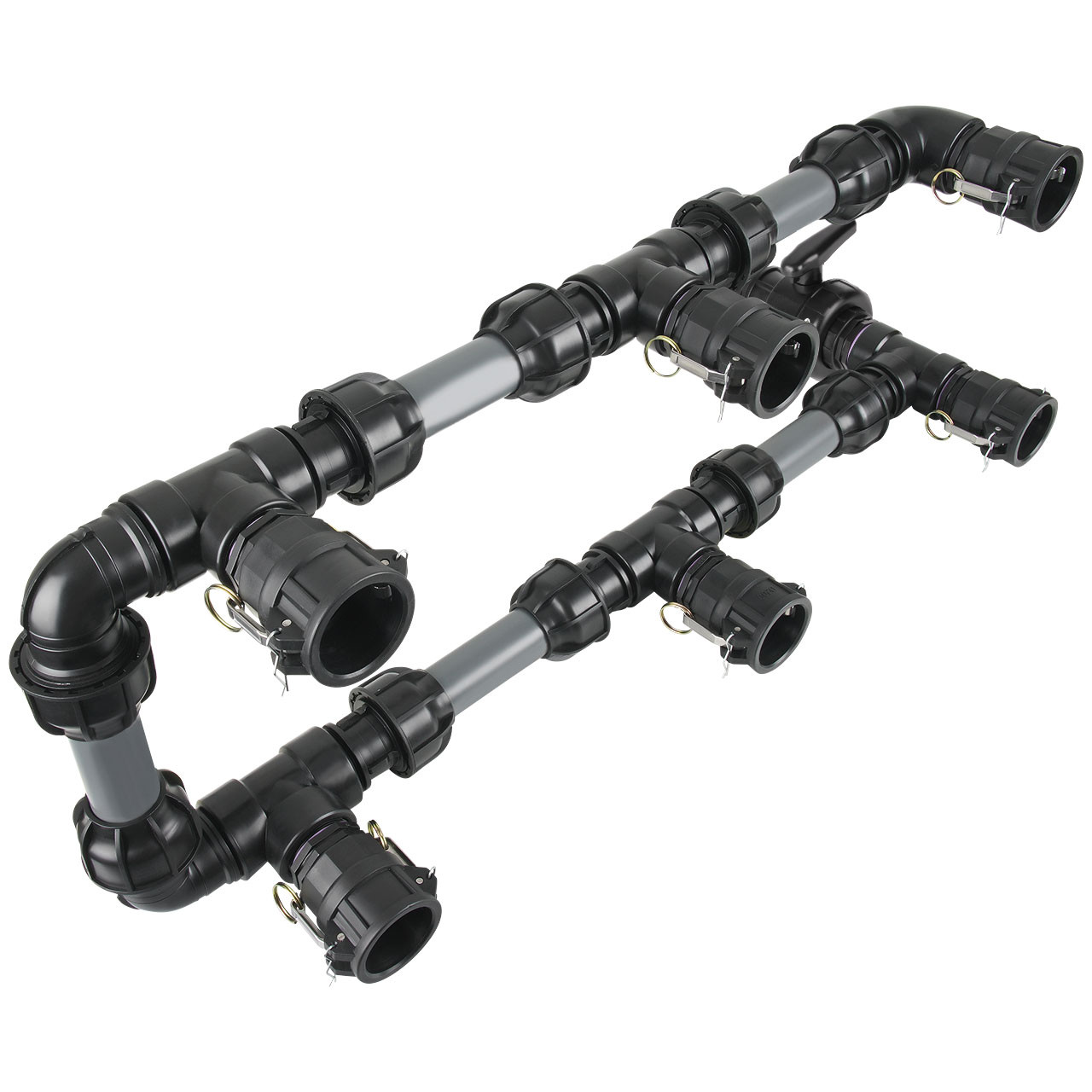 IBC Adapter 2" Camlock Dose - Tankverbindung 6 IBC neben-/übereinander 50mm Rohr