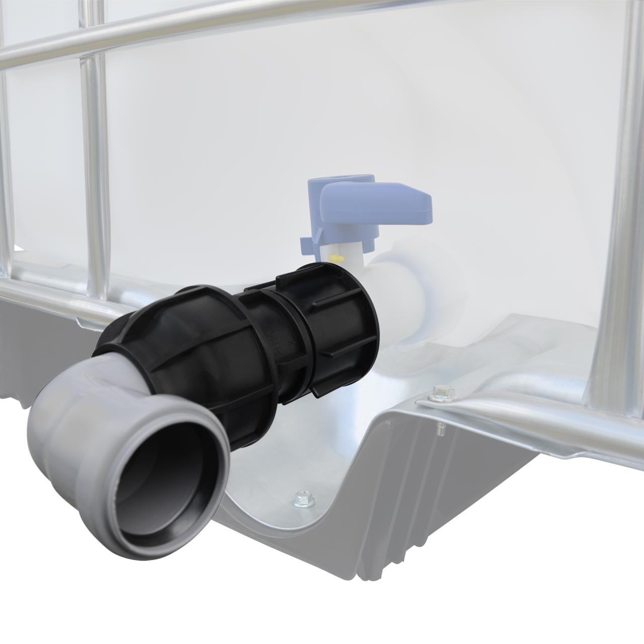 IBC Adapter S60x6 (60mm) Grobgewinde DN 50 - Übergangsmuffe PP Klemme 50mm Klemmverschraubung