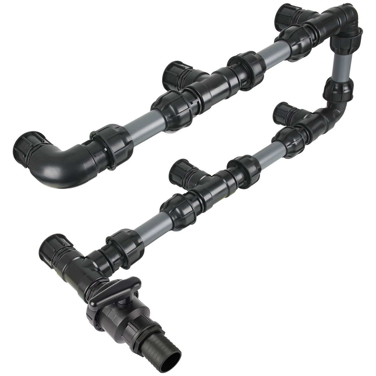 IBC Adapter S60x6 - Tankverbindung 6 IBC neben-übereinander 50mm Rohr